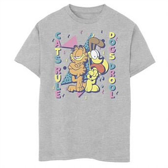 Boys 8-20 Garfield Cats Rule Poster Graphic Tee