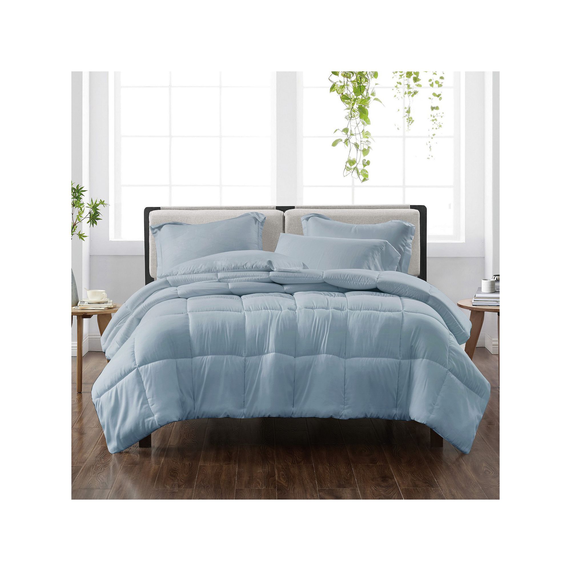 Cannon Solid Comforter Set with Shams, Blue