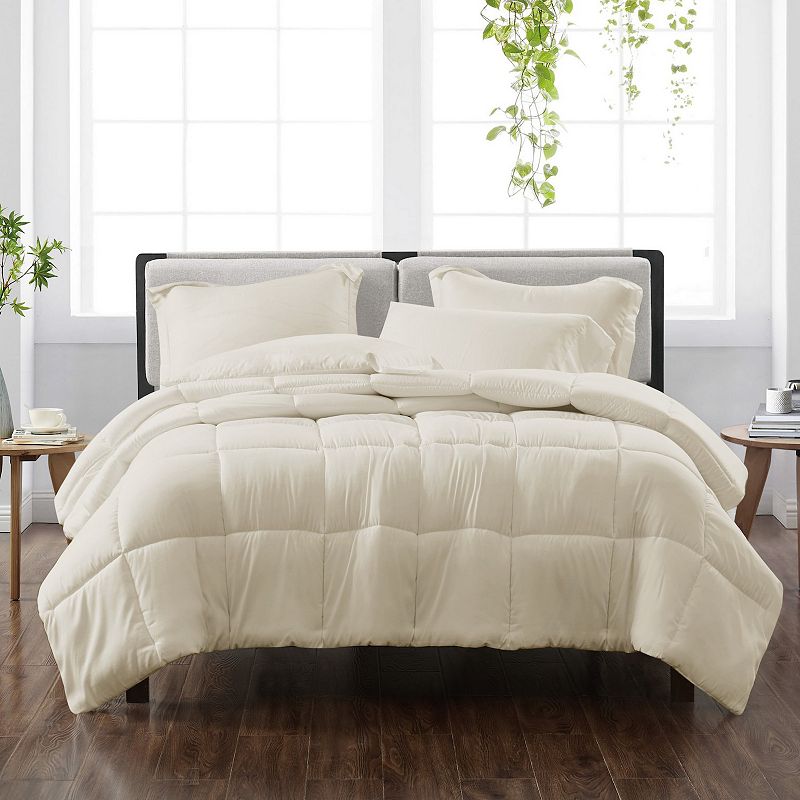 34077222 Cannon Solid Comforter Set with Shams, White, Full sku 34077222
