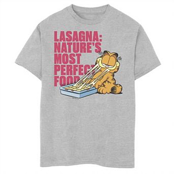 Boys 8-20 Garfield Lasagna Food Text Graphic Tee