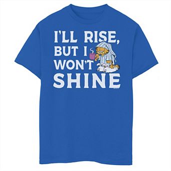 Boys 8-20 Garfield Wont Shine Text Graphic Tee