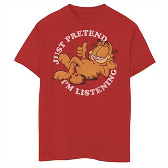 Boys 8-20 Garfield Not Listening Poster Graphic Tee