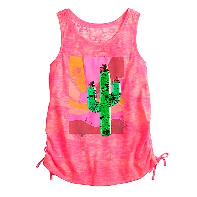 Girls 4-20 & Plus Size SO Tie Dye Cinched Side Tank Top