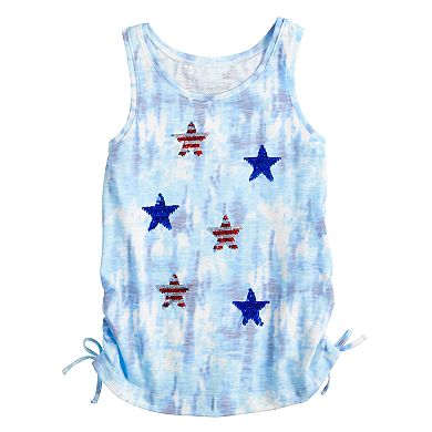 Girls 4-20 & Plus Size SO Tie Dye Cinched Side Tank Top