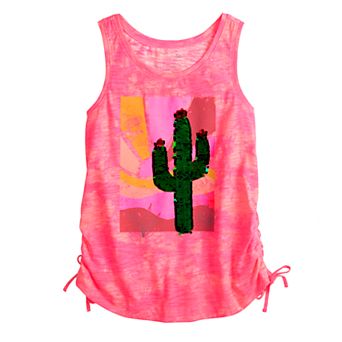 Girls 4-20 & Plus Size SO® Tie Dye Cinched Side Tank Top