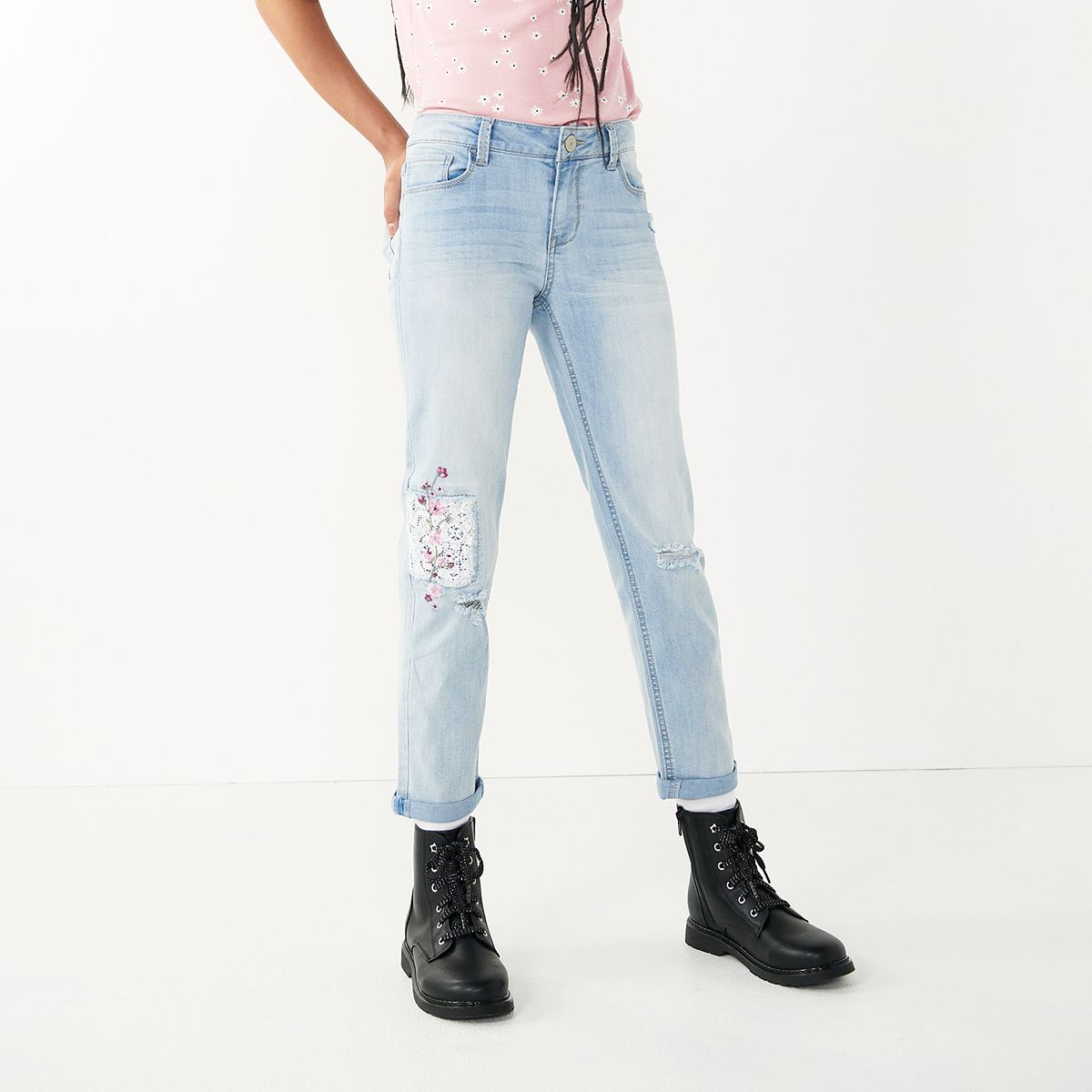 Girls’ SO Favorite Girlfriend Jeans on sale for $10.50