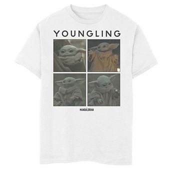 Boys 6-20 Star Wars: The Mandalorian The Child aka Baby Yoda Youngling Panels R13 Graphic Tee