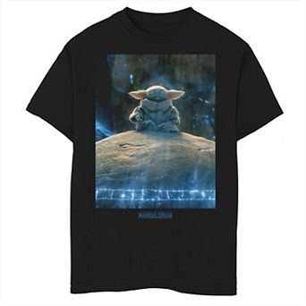 Boys 6-20 Star Wars: The Mandalorian Grogu Jedi Temple R14 Graphic Tee