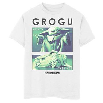 Boys 6-20 Star Wars: The Mandalorian Grogu Attack Then Nap R14 Graphic Tee