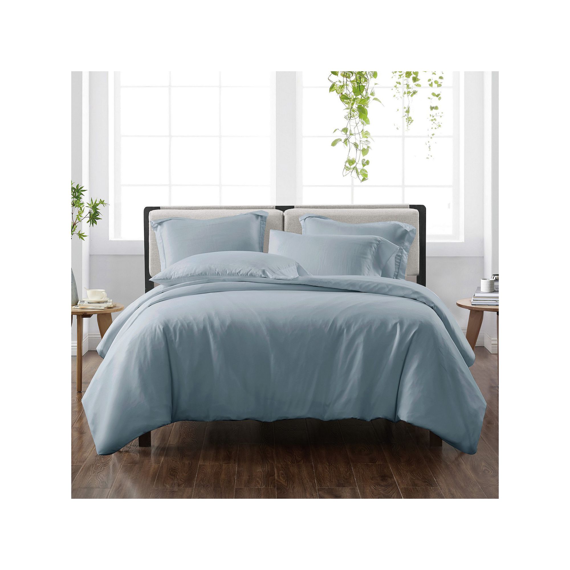 Cannon Solid Duvet Cover Set with Shams, Blue