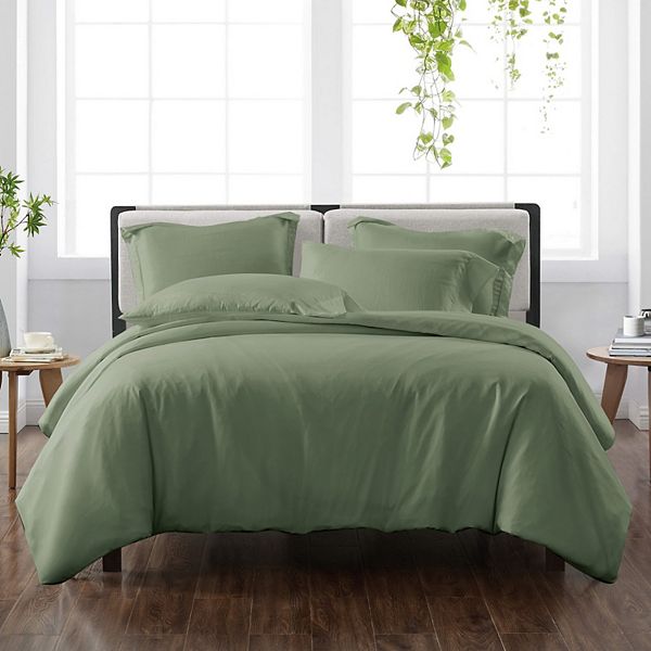 Twin/Twin XL 2pc Heritage Solid Duvet Cover Set Green - Cannon