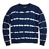 Men's Xray Regular-Fit Striped Tie-Dye Crewneck Sweater