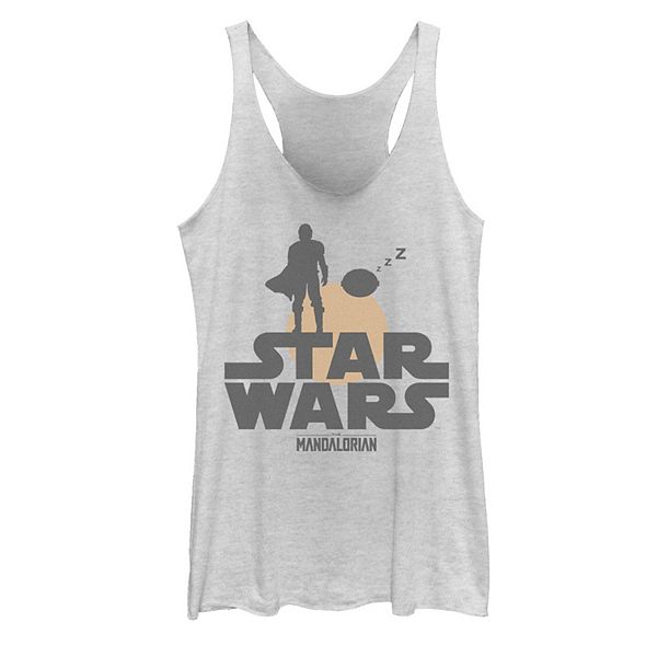 Juniors' Star Wars The Mandalorian The Child Sunset Silhouette Logo ...