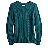 Women's Croft & Barrow® The Classic Cable-Knit Crewneck Sweater