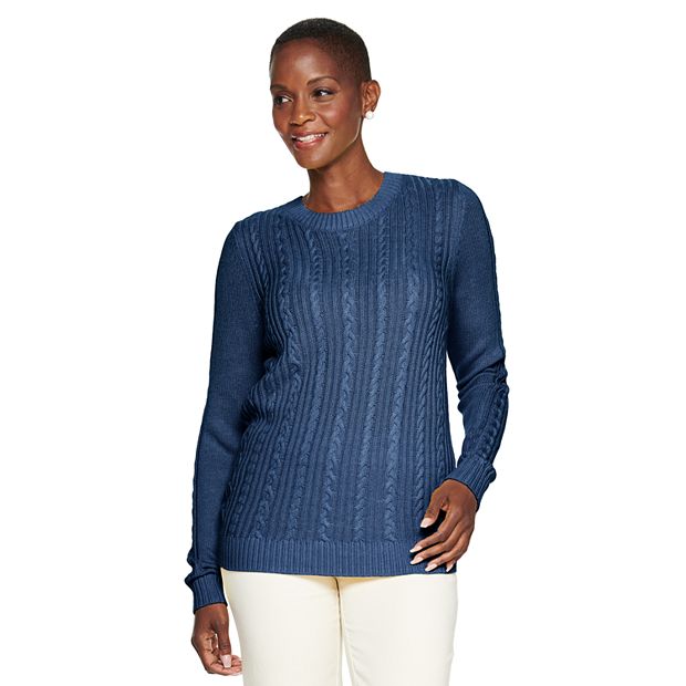 Women s Croft Barrow The Classic Cable Knit Crewneck Sweater