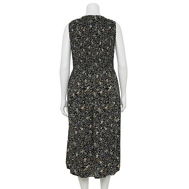Plus Size Croft & Barrow® Smocked Challis Dress