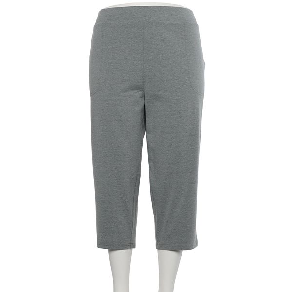 Plus Size Croft & Barrow® 2-pocket Knit Capri Pants