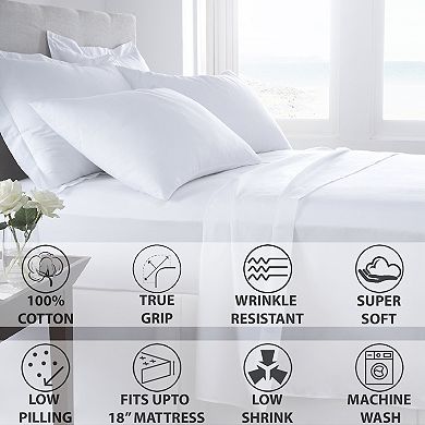 Aireolux 800 Thread Count Sateen Deep Pocket Cotton Sheet Set & Pillowcases