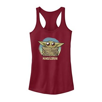 Juniors' Star Wars The Mandalorian The Child Cute Blue Hue Tank Top