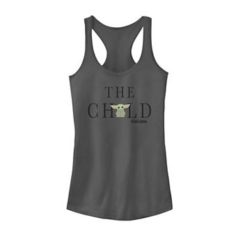 Juniors' Star Wars The Mandalorian The Child Simple Text Portrait Tank Top