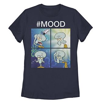 Juniors' Nickelodeon Spongebob Squarepants Squidward Mood Meme Graphic Tee