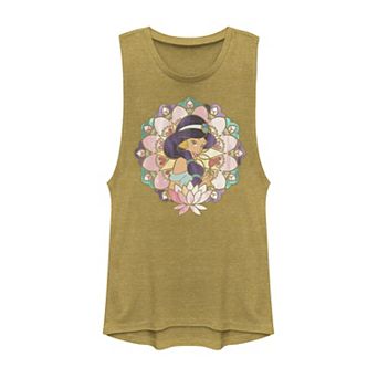 Juniors' Disney's Aladdin Jasmine Stained Glass Lotus Muscle Tank Top