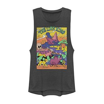 Juniors' Disney's Lion King Legend of Lion King Colorful Muscle Tank Top