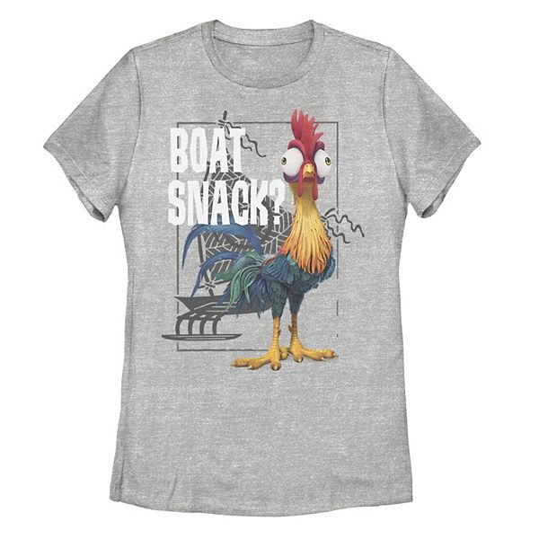 Juniors' Disney's Moana Hei Hei Boat Snack? Graphic Tee