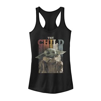 Juniors' Star Wars The Mandalorian The Child Colorful Letters Tank Top