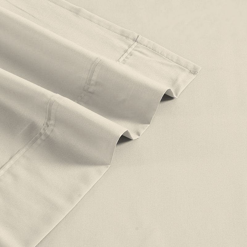 Aireolux 600 TC Performance Cotton Sateen Sheet Set, White, Twin