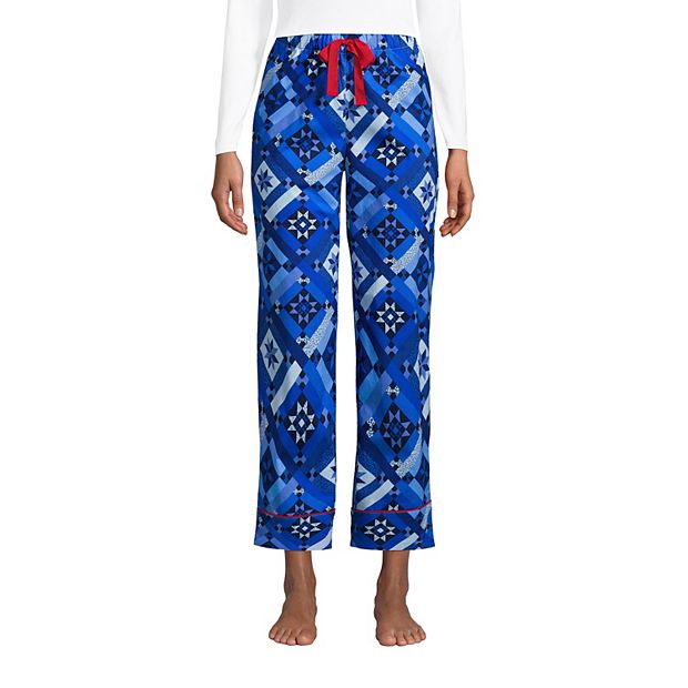 Women's 100% Cotton Woven Poplin Sleep Pajama Pants