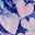 Hearts Multi Blue