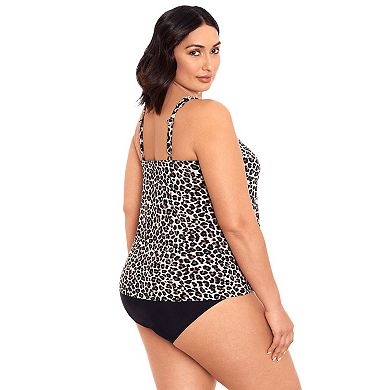 Plus Size Croft & Barrow® Tummy Slimmer Mesh High-Neck One-Piece Swimsuit