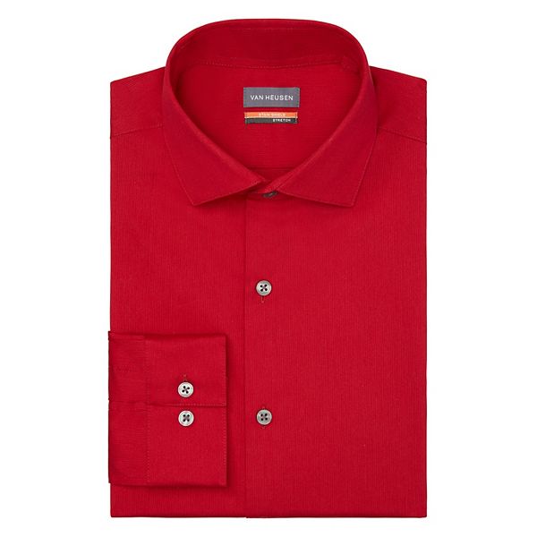 Big & Tall Van Heusen Stain Shield Dress Shirt - Red (18 32/3B)