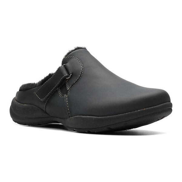 Clarks ClarksPro Clog Women's Shoes Black Leather : 6.5 B - Medium