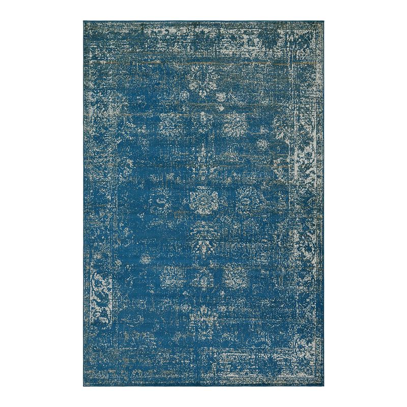 Unique Loom Casino Sofia Rug, Blue, 8Ft Sq