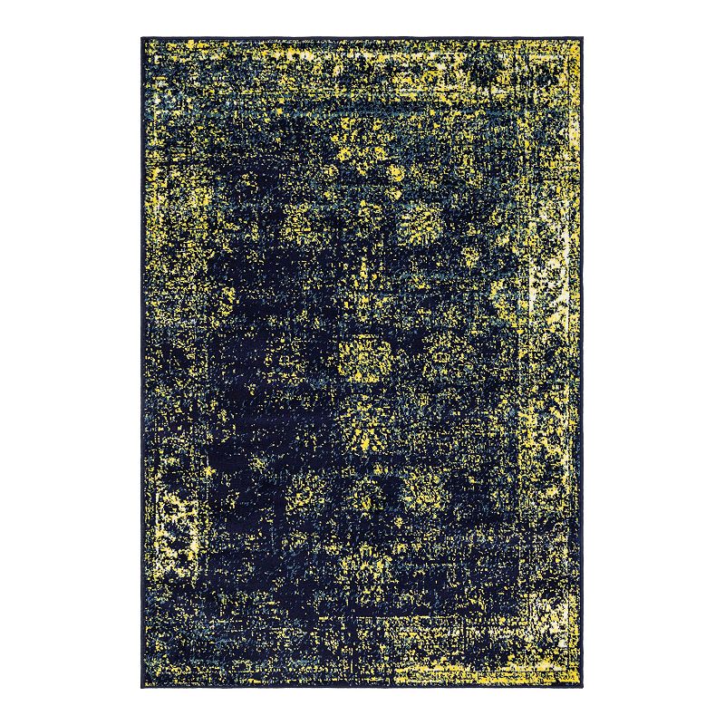 Unique Loom Casino Sofia Rug, Blue, 8Ft Sq