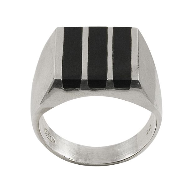 Silver onyx on sale mens ring