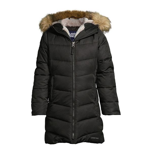 Girls 2-20 Lands' End Fleece-Lined ThermoPlume® Coat