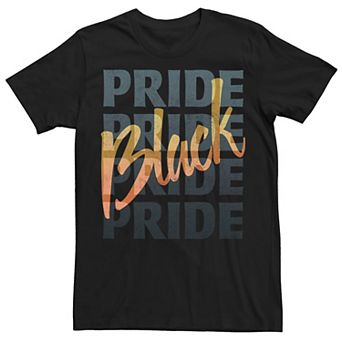 Men's Black Pride Text Tee