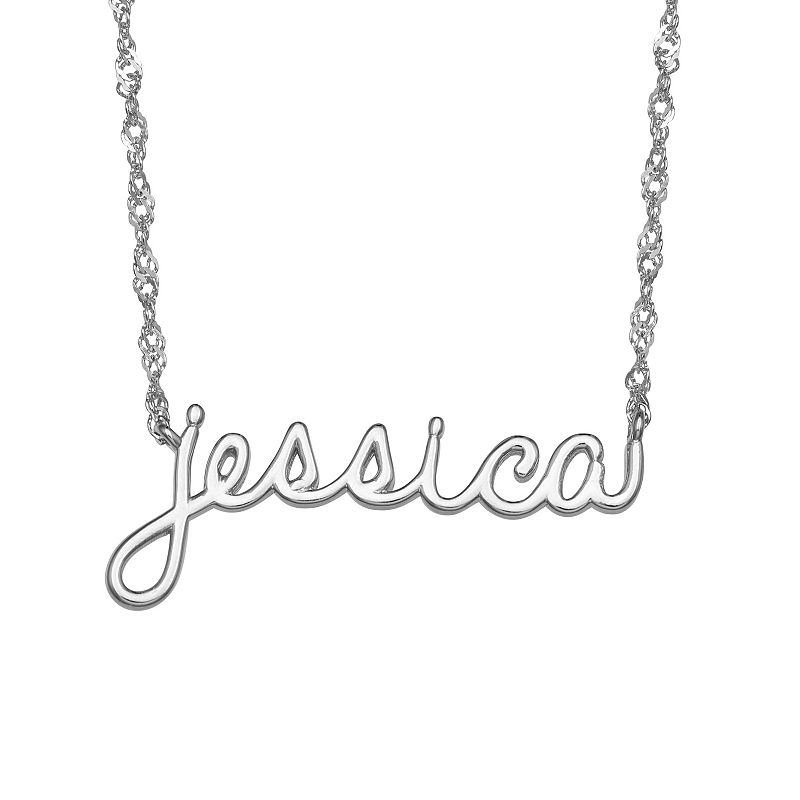 PRIMROSE Sterling Silver Name Chain Necklace, Womens, Size: 18