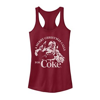 Juniors' Coca-Cola A Merry Christmas Calls For A Coke Graphic Tank Top