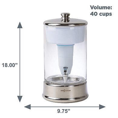 ZeroWater 40-Cup Glass Water Filtration Dispenser