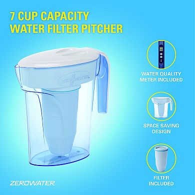 Culligan ZeroWater 7-Cup 5-stage Ready-Pour™ Pitcher