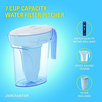 ZeroWater 7-Cup Ready-Pour Water Filtration Pitcher