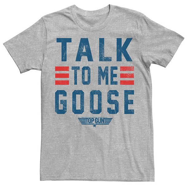 Top Gun Men's Talk to Me Goose Quote T-Shirt Gray