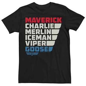Men's Top Gun Colorful Name Stack Tee