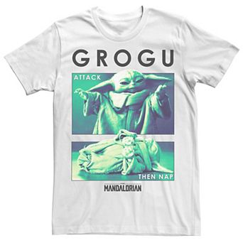 Men's Star Wars: The Mandalorian Grogu Attack Then Nap R14 Tee