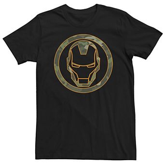 Men's Avengers Classic Iron Man Camo Big Face Tees