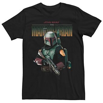 Men's Star Wars: The Mandalorian Boba Fett Logo Portrait R15 Tee